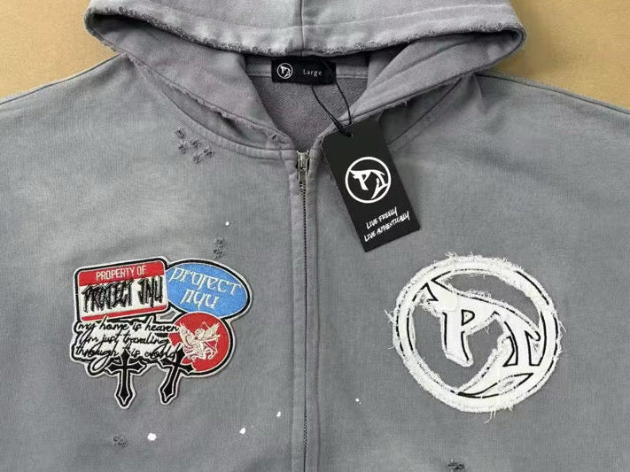 ‘Unbounded’ Grey Zip-Up